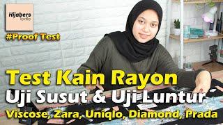 Test Kain Rayon Viscose dkk - Uji Susut & Uji Luntur