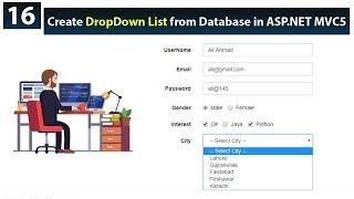 Class 16-How to create strongly bind DropDownList from database in asp.net mvc 2019