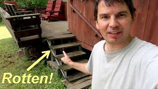 New deck steps too rotten to fix