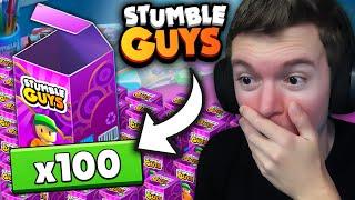 OPENING *100* STUMBLE BOXES IN STUMBLE GUYS