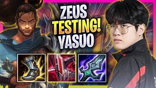 ZEUS TESTING YASUO TOP IN KOREA SOLOQ - T1 Zeus Plays Yasuo TOP vs Gnar  Season 2024