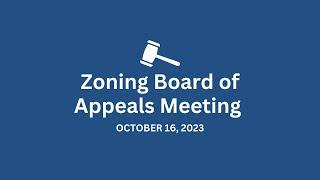 Zoning Board of Appeals - November 20 2023