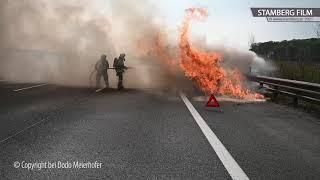 01.05.2021 PKW Brand auf der A1 Westautobahn bei St. Cezilia.