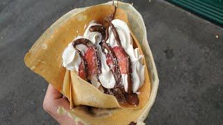 Goat Cheese & Chicken and Strawberry Hazelnut Crepes - Central Park Crepes