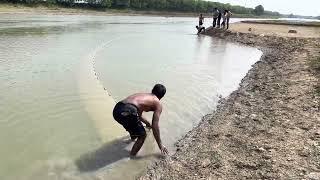 Amazing Net Fishing in River