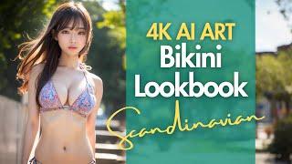 4K AI ART video - Japanese Model Lookbook - Scandinavian