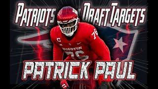 New England Patriots 2024 NFL Draft Target  Patrick Paul  Offensive Tackle  Houston  Highlights