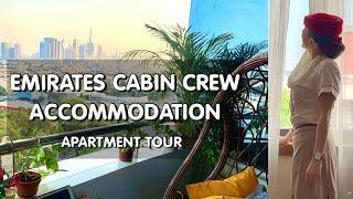 EMIRATES CABIN CREW ACCOMMODATION IN DUBAI - ROOM + APARTMENT TOUR WITH VIV  Flight Attendant Vlog