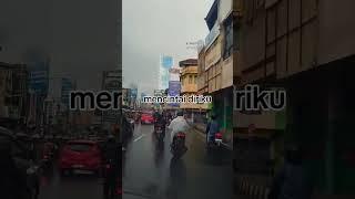 suasana kota bandar Lampung saat sehabis hujan dan mendung