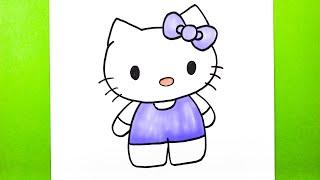 how to draw easy hello kitty step by step tutorial hello kitty drawing easy drawings for kids