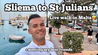 Casual walk from Sliema to St Julians to meet my friends