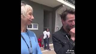 Keanu Reeves with Alexandra Grant this week on MotoGB in Germany  ️ 