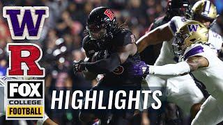 Washington Huskies vs. Rutgers Scarlet Knights Highlights  FOX College Football