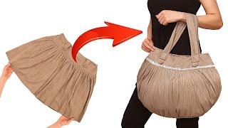 How to sew a stylish bag out of an old skirt