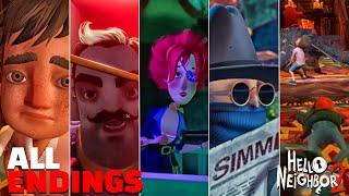 Hello Neighbor 2 All Endings Bad Ending True Ending DLC Ending Secret Ending TPS ENDING 4K 2022