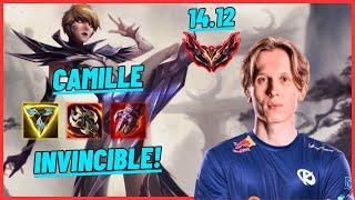 KCB MAYNTER CAMILLE VS RUMBLE TOP DOUBLE KILL INVINCIBLE - EUW GRANDMASTER - PATCH 14.12