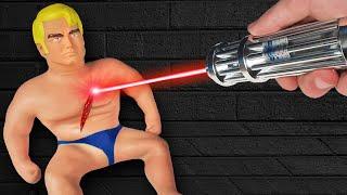 EXPERIMENT Most Powerful Laser VS Stretch Armstrong