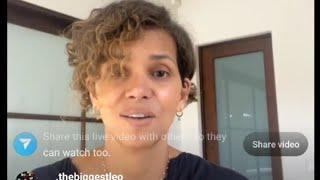 Halle Berry IG live