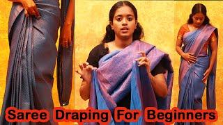 Saree Draping For Beginners  EASY HACKS  SD vlogs