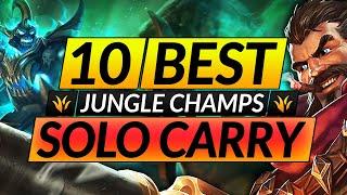 10 SOLO CARRY Champions to MAIN and RANK UP - JUNGLE Tips for Season 11 - LoL Guide