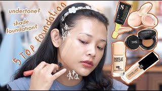 TOP 5 FOUNDATION ANDALANKU + CARA NENTUIN SHADE FOUNDATION  RIRIEPRAMS