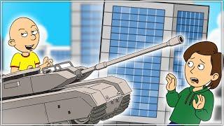 Caillou Steals The Tank & Destroy Boris WorkplaceArrested