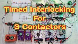 Timed Interlocking for 3 Contactors Tagalog Basic Motor Control Tutorial