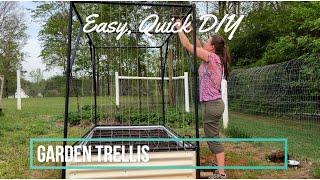 Build an Easy Quick Strong DIY Garden Trellis Using Tinktube