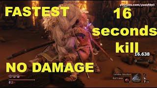 Owl Father 16 seconds - No Damage FASTEST Hirata Estate secret boss - Sekiro Shadows Die Twice