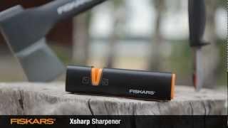 How to sharpen your axe and knife blades with Fiskars Xsharp™ Axe and Knife Sharpener 120740