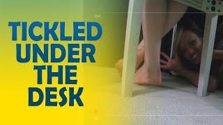 Tickled Under The Desk #foot #teen