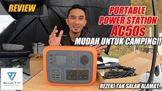 REVIEW  PORTABLE POWER STATION AC50S BY BLUETTI Sangat mudah dan sesuai untuk guna semasa CAMPING