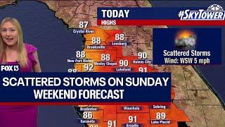 Tampa weather Scattered storms on Sunday