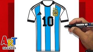 How to Draw MESSI 10 World Cup ARGENTINA  FIFA