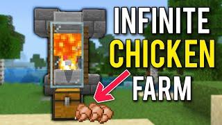 Automatic Cooked Chicken Farm 1.19 Unlimited Food Minecraft BedrockPocket Edition 