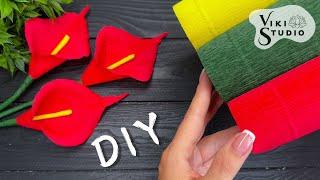 Create Gorgeous Crepe Paper Calla Lilies Exciting & Easy DIY Decoration Tutorial