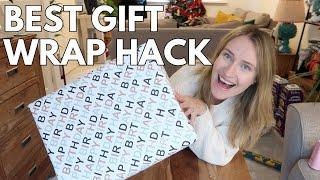 Gift wrap hack for when theres not enough paper