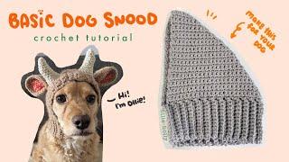 How to Crochet a Dog Snood  Basic Dog Snood Crochet Pattern Tutorial