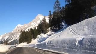 Rad-Fahrt über den Col du Pillon 1546 m im Schnee