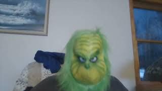 My new Grinch mask from Amazon.