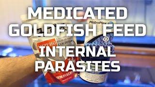 MEDICATED GOLDFISH FEED - Treat internal parasites w praziquantel metronidazole and Epsom Salt