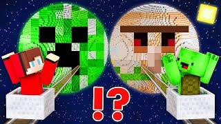 How JJ and Mikey Found Road To CREEPER vs IRON GOLEM Planets in Minecraft Challenge Maizen