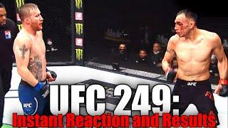 UFC 249 Tony Ferguson vs Justin Gaethje Reaction and Results