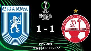 Craiova vs H. Beer-Sheva  1-1  UEFA Europa Conference League 2223 Play-offs 1st leg