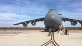 C5 Galaxy full engine start. TF39 engines. Last C5B model