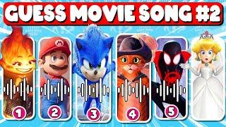 Guess The Movie By Song  Netflix Puss in Boots Super Mario Bros Sonic spider Man  Elemental.#2