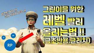 GTA5 극초반 레벨 빨리 올리는법레벨 글리치아무것도 없는 자을 위한 글리치 경험치 올리기그린이 특강RP 올리기