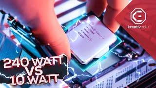 KRANK CPU auf 10 WATT runtergeregelt Hört auf Strom zu verschenken Was bringen Powerlimits? #WBE