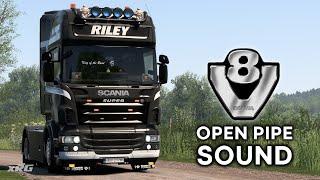 ETS2 1.44  Scania V8 Open Pipe 2.0 Brutal Sounds