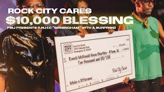 Pastor Mike Jr. Presents Ronald McDonald House Charities with a Surprise Check for $10000